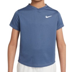 Boys' t-shirt Nike Court Dri-Fit Victory SS Top - ashen slate/ashen slate/white