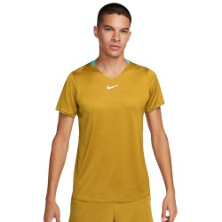 Men's T-shirt Nike Court Dri-Fit Advantage Crew Top - bronzine/washed teal/white