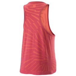 Women's top Wilson W Competition Seamless Tank - holly berry/peach echo