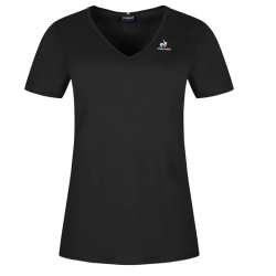Women's T-shirt Le Coq Sportif ESS Tee SS Col V No.1 W - black
