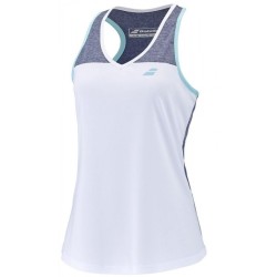Women's top Babolat Play Tank Top Woman - white/blue heather