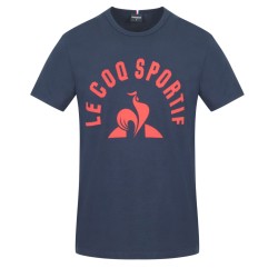 Men's T-shirt Le Coq Sportif Bat Tee SS No.2 M - bleu nuit/tech red