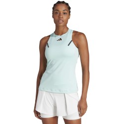 Women's top Adidas Tennis Premium Tank - semi flash/aqua