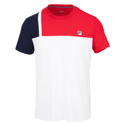 Men's T-shirt Fila T-Shirt Karl - white/fila red/navy
