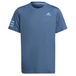Boys' t-shirt Adidas B Club 3 Stripes Tee - altered blue/sky rush