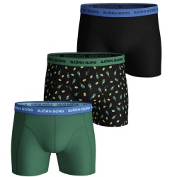 Men's Boxers Bj_rn Borg Shorts Sammy BB Lemonsplash 3P - black beauty