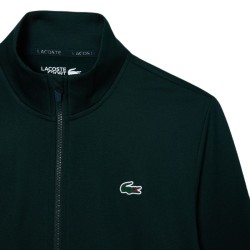 Men's Jumper Lacoste Tennis Zipped Ripstop Tennis Sweatshirt - dark green