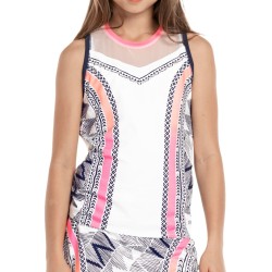 Girls' T-shirt Lucky in Love Santa Fe Glow Tank - neon pink