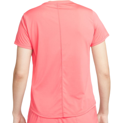 Women's T-shirt Nike Dri-FIT One Short Sleeve Standard Fit Top - sea coral/white