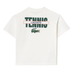 Boys' t-shirt Lacoste Cotton Back and Front Print T-shirt - white