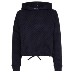 Women's jumper Tommy Hilfiger Relaxed Polka Dot Hoodie - desert sky polka dots