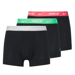 Men's Boxers Nike Everyday Cotton Stretch Trunk 3P - black/sea coral/platinum/electric algae