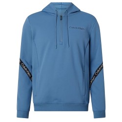 Men's Jumper Calvin Klein PW 1/4 Zip Hoodie - copen blue