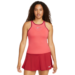 Women's top Nike Court Dri-Fit Slam Top - ember glow/ember glow/noble red/white