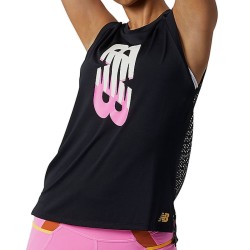 Women's top New Balance Relentless Fashion Sweat Tank - black