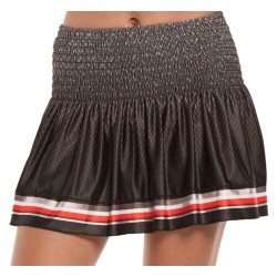 Women's skirt Lucky in Love Tech It Out Long High Tech Smocked Skirt - charcoal