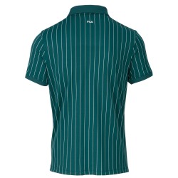 Men's Polo T-shirt Fila Polo Stripes - deep teal/white