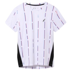Men's T-shirt Australian Ace T-Shirt With Stripes Print - bianco