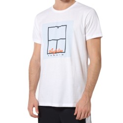 Men's T-shirt Australian Cotton T-Shirt Tennis Court - bianco