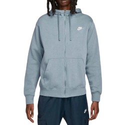 Men's Jumper Nike Swoosh M Club Hoodie FZ BB - ashen slate/ashen slate/white