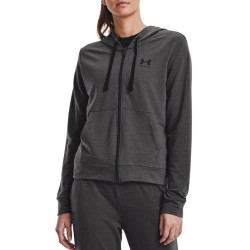 Women's jumper Under Armour Women's UA Rival Terry Full-Zip Hoodie - jet gray/black