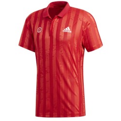 Men's Polo T-shirt Adidas Freelift Polo ENG M - scarlet/white