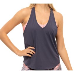 Women's top Lucky in Love Patch Me If You Can Floral Blush Bralette Tank Top - concord