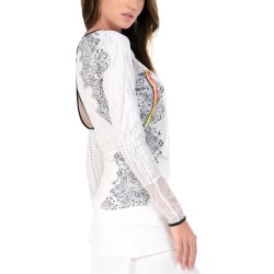 Women's long sleeve T-shirt Lucky in Love Paisley In Love Long Sleeve - white