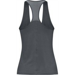 Women's top Under Armour HeatGear Armour Racer Tank - pitch gray light heather/metallic silver