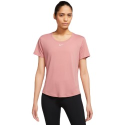 Women's T-shirt Nike Dri-FIT One Short Sleeve Standard Fit Top - red stardust/white