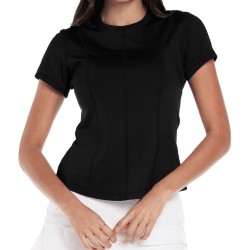 Women's T-shirt Lucky in Love Core Center Court Short Sleeve - black