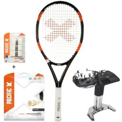 Tennis racket Pacific BXT Raptor 102 + string + stringing