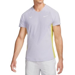 Men's T-shirt Nike Court Dri-Fit Advantage Rafa Top - violet frost/yellow strike/white