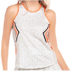 Women's top Lucky in Love Animal Instinct All The Stripe Angles Tank - orange glow