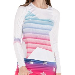 Women's long sleeve T-shirt Lucky in Love Luv Core Star Bright Long Sleeve - multicolor