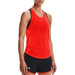 Women's top Under Armour Women's UA Streaker Run Tank - phoenix fire/reflective