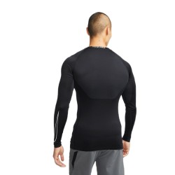 Men’s compression clothing Nike Pro Dri-Fit Tight Top LS M - black/white