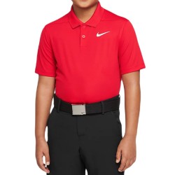 Boys' t-shirt Nike Dri-Fit Victory Golf Polo - university red/white