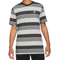 Men's T-shirt Nike Court Embedded Stripes Tee M - black