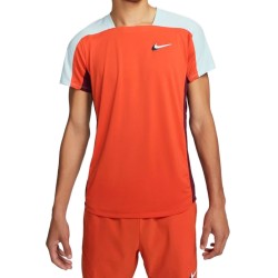 Men's T-shirt Nike Court Dri-Fit ADV Slam Top - team orange/glacier blue/dark beetroot/white