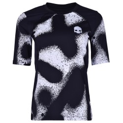 Women's T-shirt Hydrogen Spray Mesh Second Skin - white/black