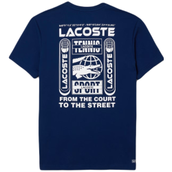 Men's T-shirt LacosteTennis x Daniil Medvedev Regular Fit T-Shirt - navy blue