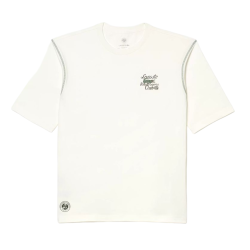 Men's T-shirt Lacoste Sport Roland Garros Club Edition Logo T-Shirt - white