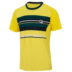 Men's T-shirt Fila T-Shirt Sean - buttercup/deep teal/teal stripe