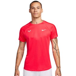 Men's T-shirt Nike Rafa Challenger Dri-Fit Tennis Top - siren red/white