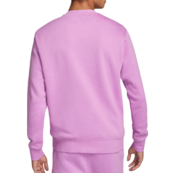 Men's Jumper Nike Swoosh Club Crew - violet shock/white