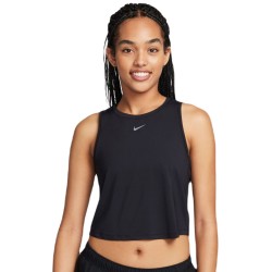 Women's top Nike One Classic Dri-Fit Cropped Tank Top - black/black