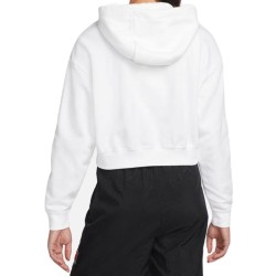 Women's jumper Nike Sportswear Club Fleece Oversized Crop Hoodie - white/black