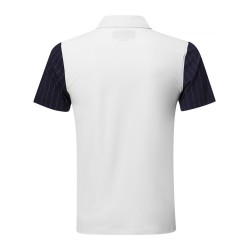 Men's Polo T-shirt Hydrogen Tech Zipped Polo - white/blue