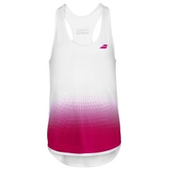 Girls' T-shirt Babolat Compete Tank Top Girl - white/vivacious red